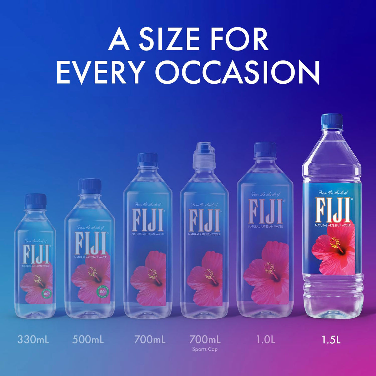 FIJI Natural Artesian Water, 1.5 Liter Bottles, 50.7 Fl Oz, Pure Bottled Water, 12 Pack