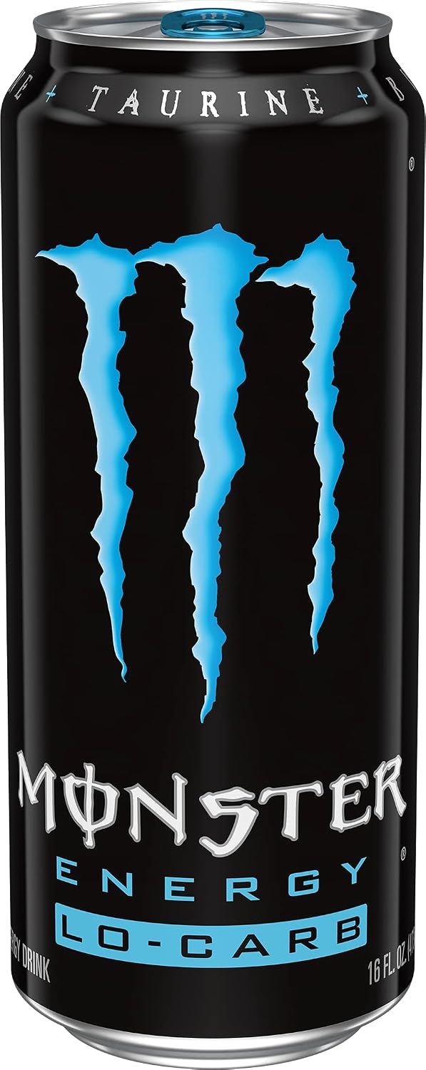 Monster Energy Lo-Carb Energy Drink, Low Carb, 16 Fl Oz Cans, Pack of 15, Original Flavor