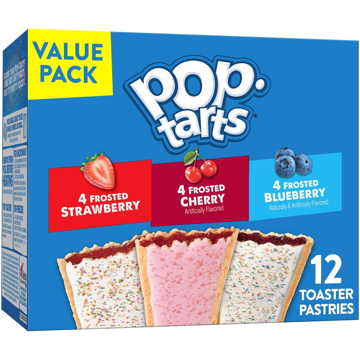 Pop-Tarts Toaster Pastries Fruit Lover's Variety Pack, Breakfast Snacks, 12 Count, 20.3 oz Box