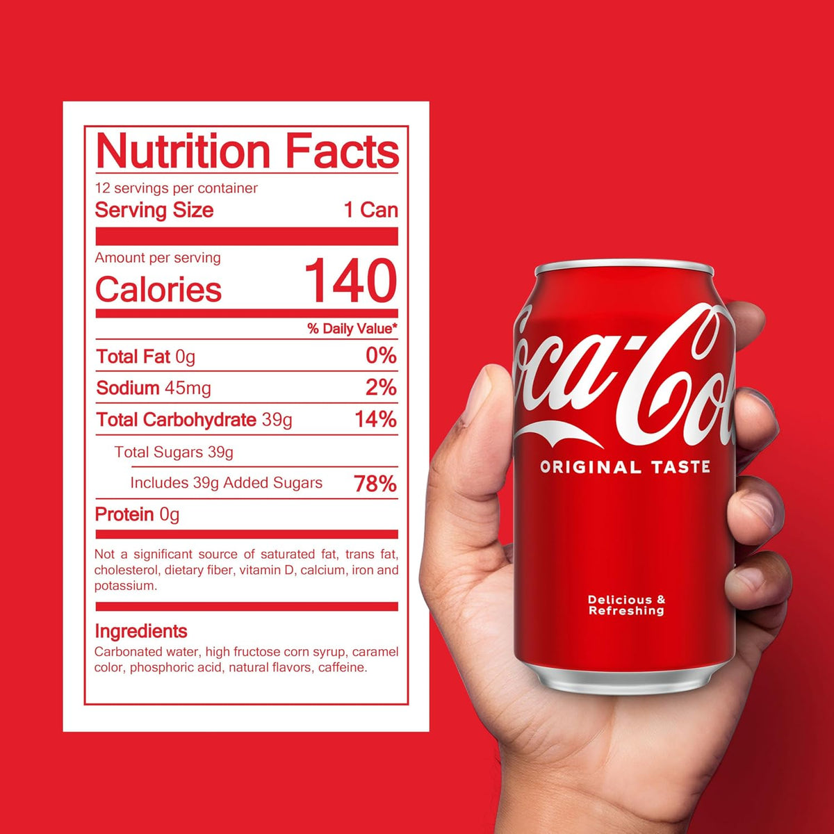 Coca-Cola Classic Cola Soda, 12 Fl Oz Cans, Fridge Pack, 12 Pack, Soft Drink