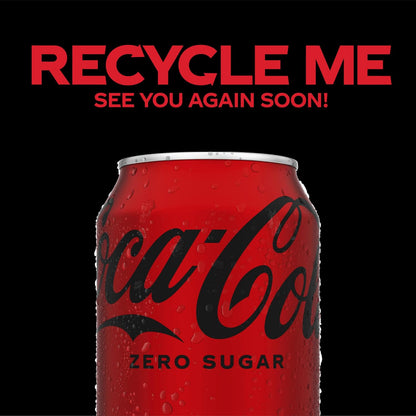Coca-Cola Zero Sugar Soda, 12 Fl Oz Cans, 12 Pack, Zero Sugar Cola Soft Drink