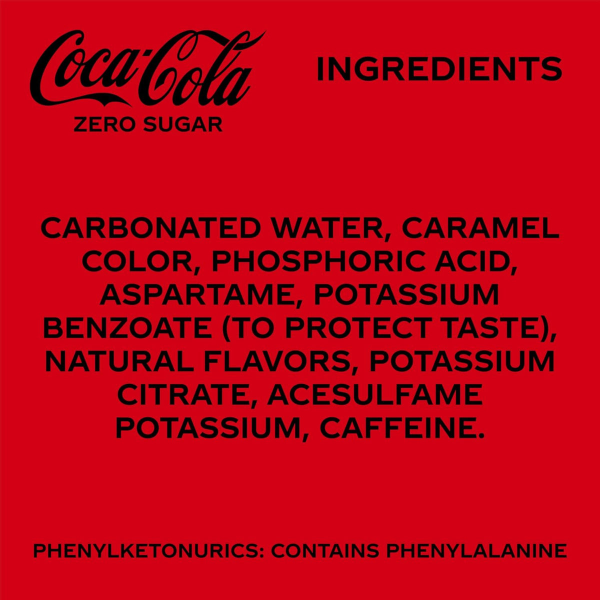 Coca-Cola Zero Sugar Soda, 12 Fl Oz Cans, 12 Pack, Zero Sugar Cola Soft Drink
