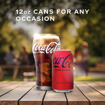 Coca-Cola Zero Sugar Soda, 12 Fl Oz Cans, 12 Pack, Zero Sugar Cola Soft Drink