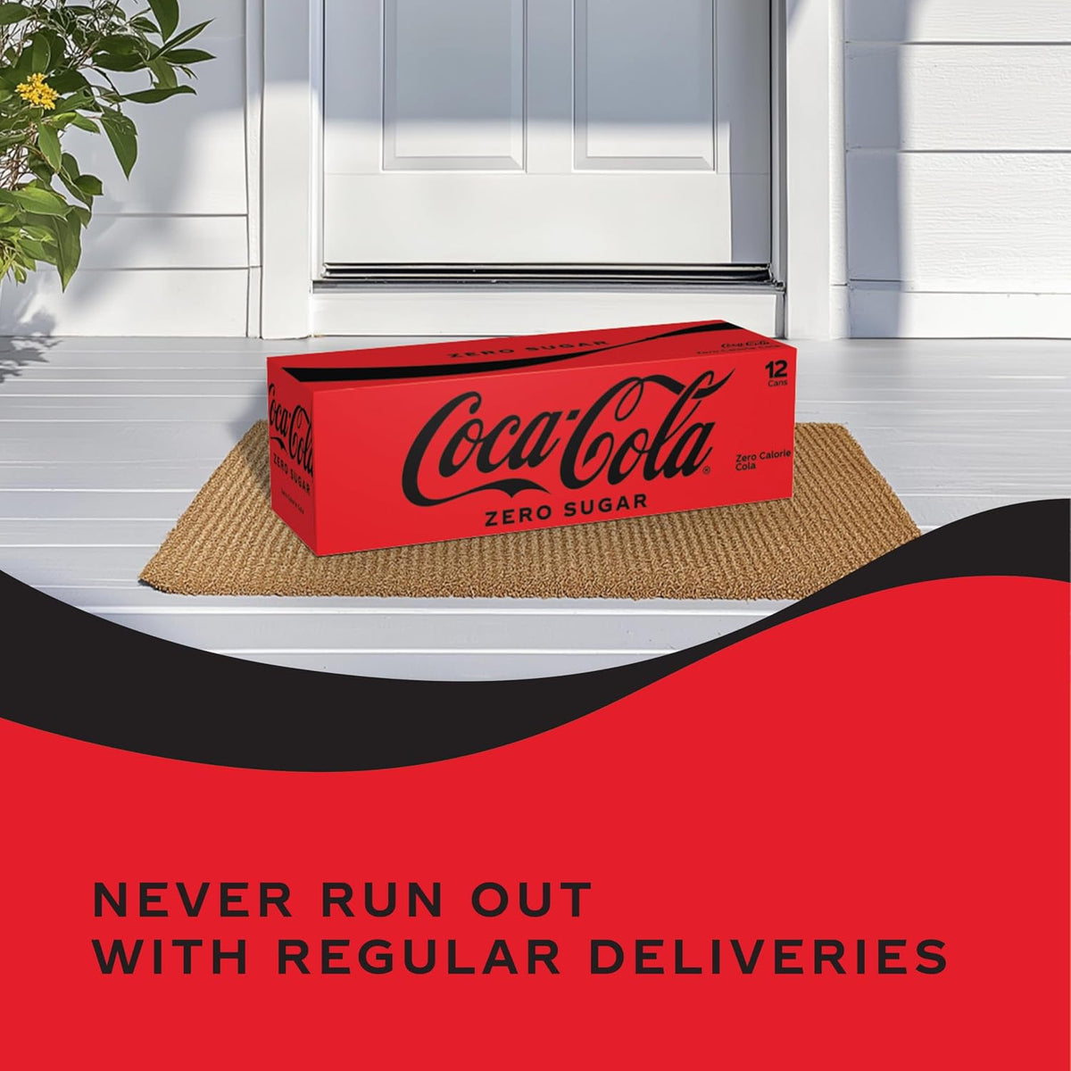 Coca-Cola Zero Sugar Soda, 12 Fl Oz Cans, 12 Pack, Zero Sugar Cola Soft Drink