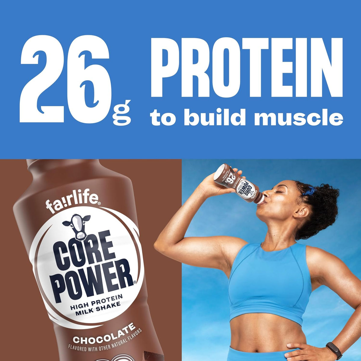 Core Power Fairlife 26g Protein Shake Chocolate, Ready-to-Drink Milk Shake, 14 Fl Oz, 12 Pack