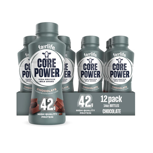 Core Power Fairlife Elite Protein Shake 42g Chocolate, Kosher, Ready to Drink, 14 Fl Oz, 12 Pack