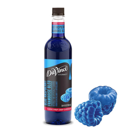 DaVinci Gourmet Classic Blue Raspberry Syrup, 25.4 Fl Oz Bottle, 1 Pack, Flavoring Syrup