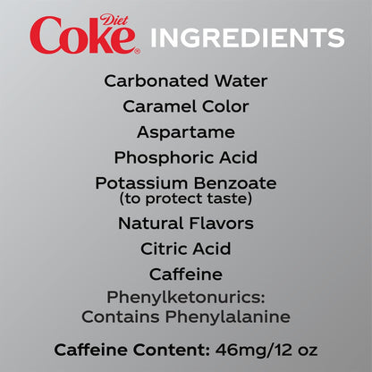 Diet Coke Soda, 12 Fl Oz Cans, 12 Pack, Zero Sugar Cola Soft Drink