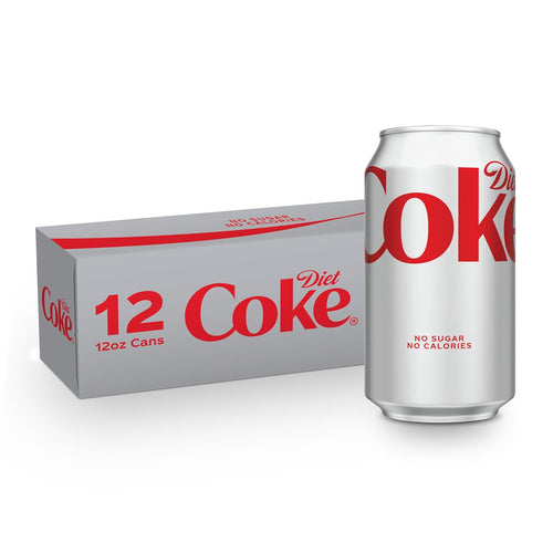 Diet Coke Soda, 12 Fl Oz Cans, 12 Pack, Zero Sugar Cola Soft Drink