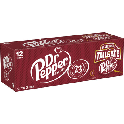 Dr Pepper Soda, Original Classic Flavor, 12 Fl Oz Cans, 12 Pack, Carbonated Soft Drink