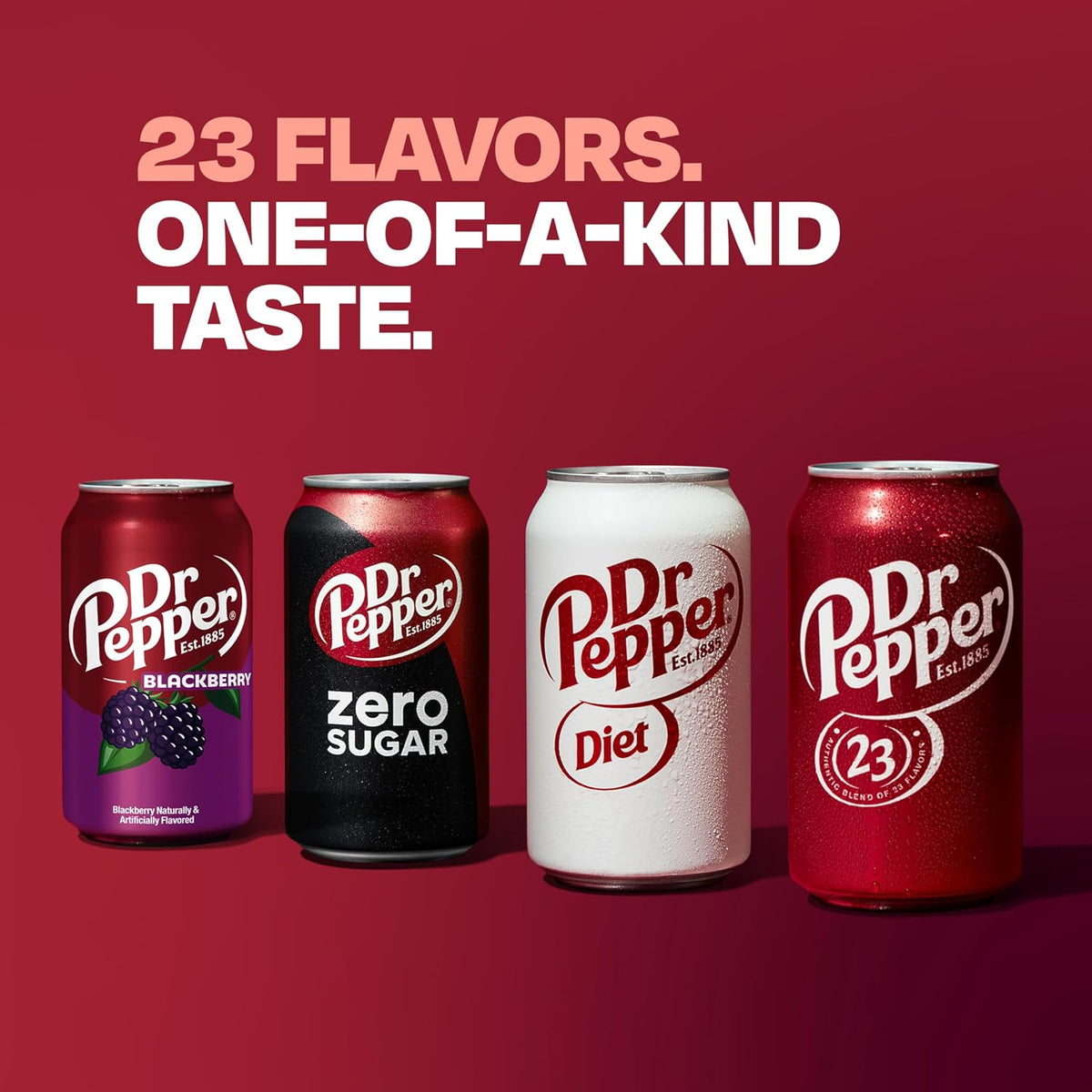 Dr Pepper Soda, Original Classic Flavor, 12 Fl Oz Cans, 12 Pack, Carbonated Soft Drink