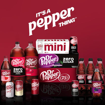 Dr Pepper Soda, Original Classic Flavor, 12 Fl Oz Cans, 12 Pack, Carbonated Soft Drink