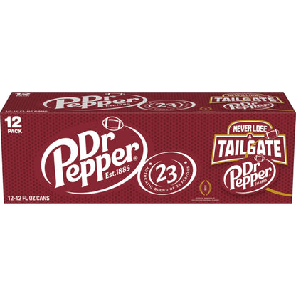 Dr Pepper Soda, Original Classic Flavor, 12 Fl Oz Cans, 12 Pack, Carbonated Soft Drink