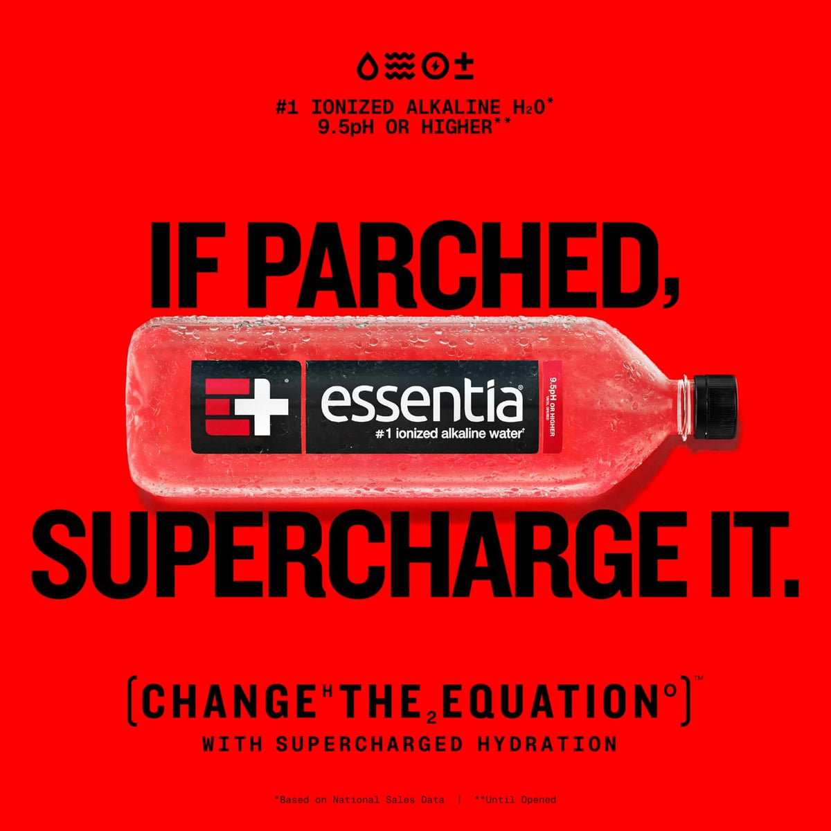 Essentia Ionized Alkaline Water, 9.5+ pH, 99.9% Pure, 1 Liter Bottles, 12 Pack