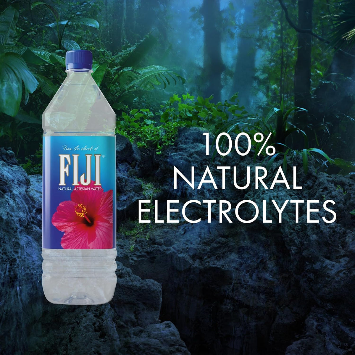 FIJI Natural Artesian Water, 1.5 Liter Bottles, 50.7 Fl Oz, Pure Bottled Water, 12 Pack