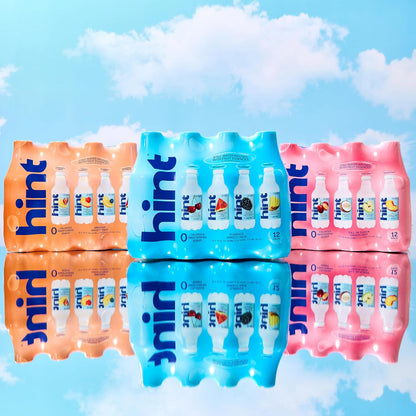Hint Flavored Water Variety Pack, Zero Sugar, Zero Calories, Assorted Best-Selling Flavors, 12 Pack