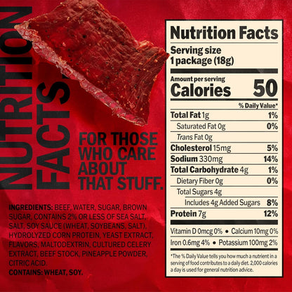 Jack Link's Original Beef Jerky, 0.625 Oz Individual Packs, 20 Count, High Protein Meat Snack