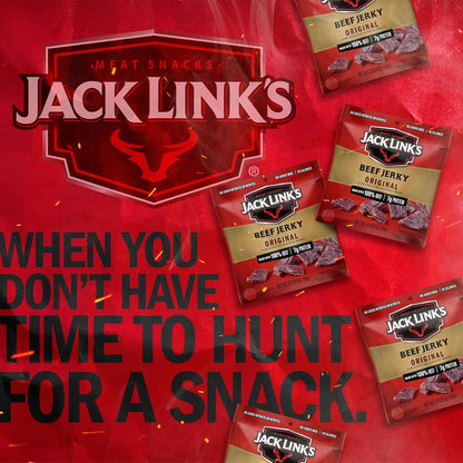 Jack Link's Original Beef Jerky, 0.625 Oz Individual Packs, 20 Count, High Protein Meat Snack