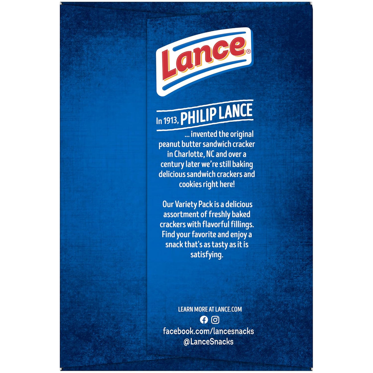 Lance Assorted Sandwich Crackers Variety Pack, Cheese & Peanut Butter Snacks, 20 Count