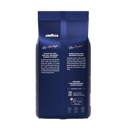 Lavazza Super Crema Whole Bean Coffee, Medium Espresso Roast, Arabica & Robusta Blend, 2.2 lb Bag