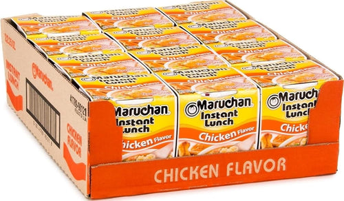 Maruchan Instant Lunch Ramen Noodles Chicken Flavor, Japanese Style Instant Noodle Soup, 2.25 Oz, 12 Pack