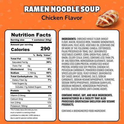 Maruchan Instant Lunch Ramen Noodles Chicken Flavor, Japanese Style Instant Noodle Soup, 2.25 Oz, 12 Pack