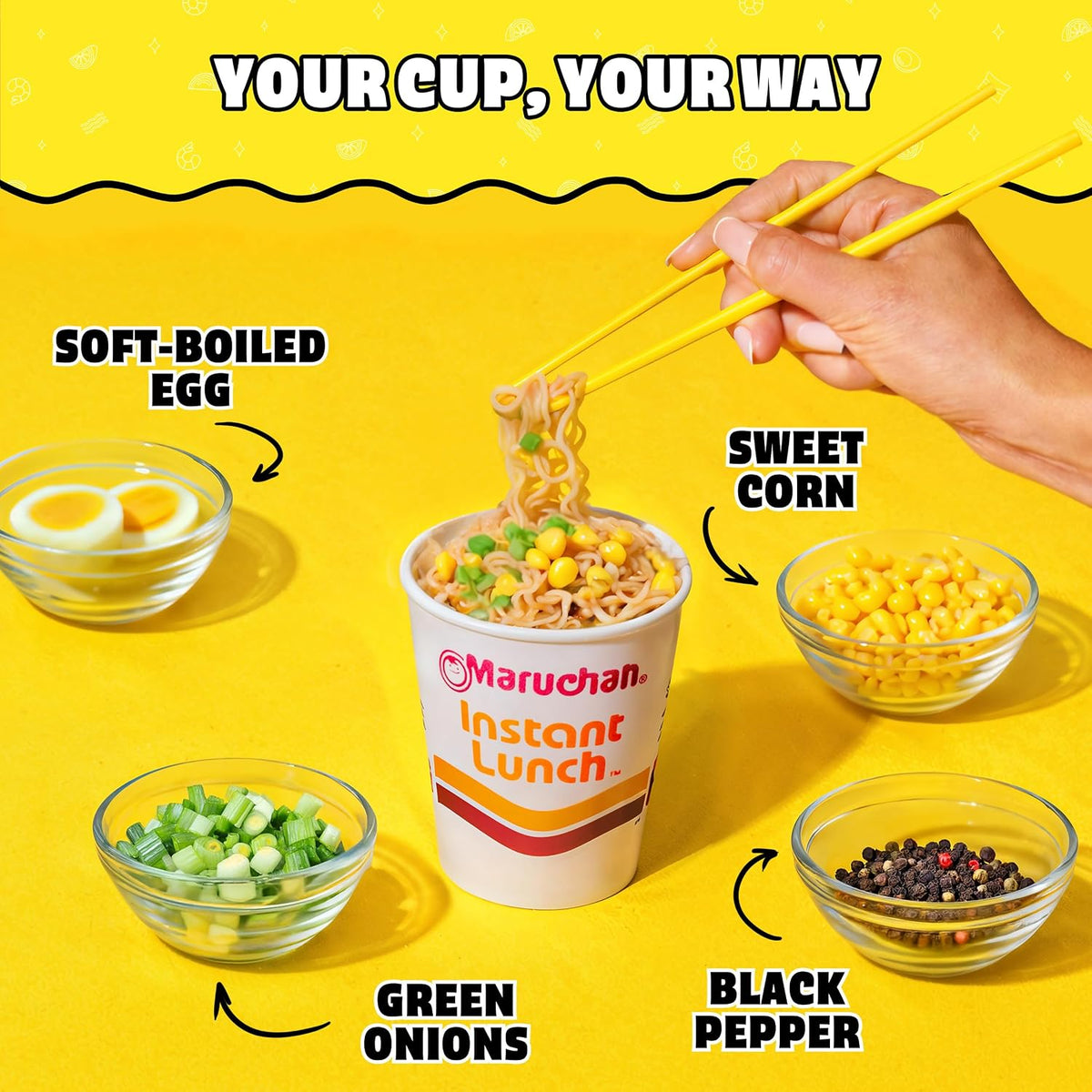 Maruchan Instant Lunch Ramen Noodles Chicken Flavor, Japanese Style Instant Noodle Soup, 2.25 Oz, 12 Pack
