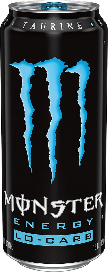 Monster Energy Lo-Carb Energy Drink, Low Carb, 16 Fl Oz Cans, Pack of 15, Original Flavor
