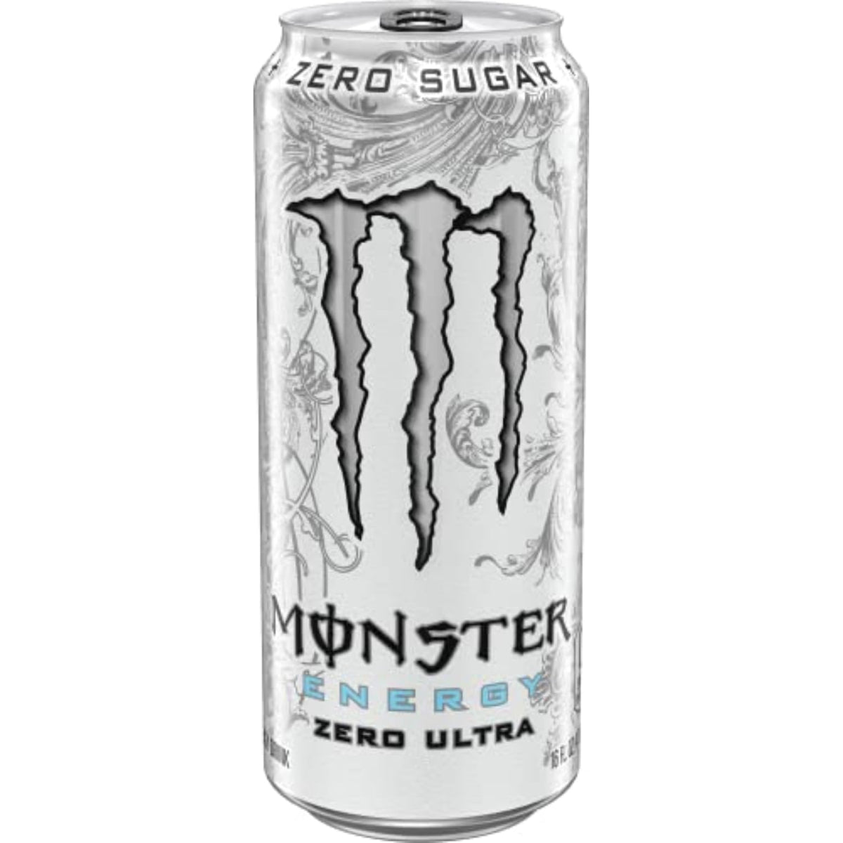 Monster Energy Zero Ultra Sugar Free Energy Drink, 16 Fl Oz Can, Zero Sugar Energy Beverage