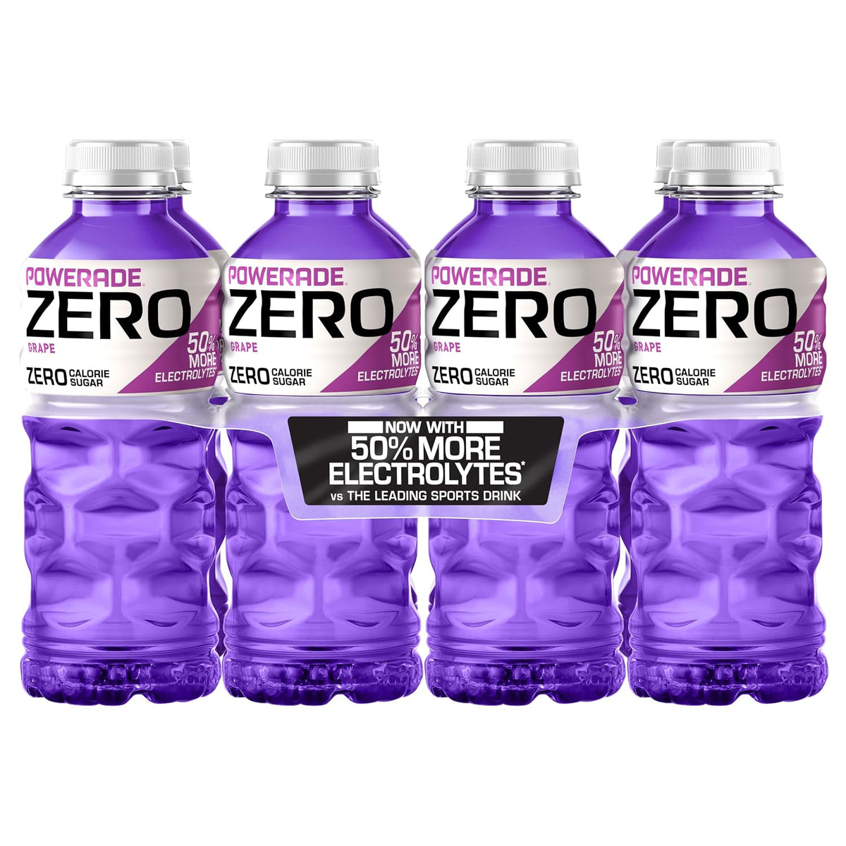 POWERADE ZERO Sugar Grape Sports Drink, Electrolyte Beverage, 20 Fl Oz Bottles, 8 Pack
