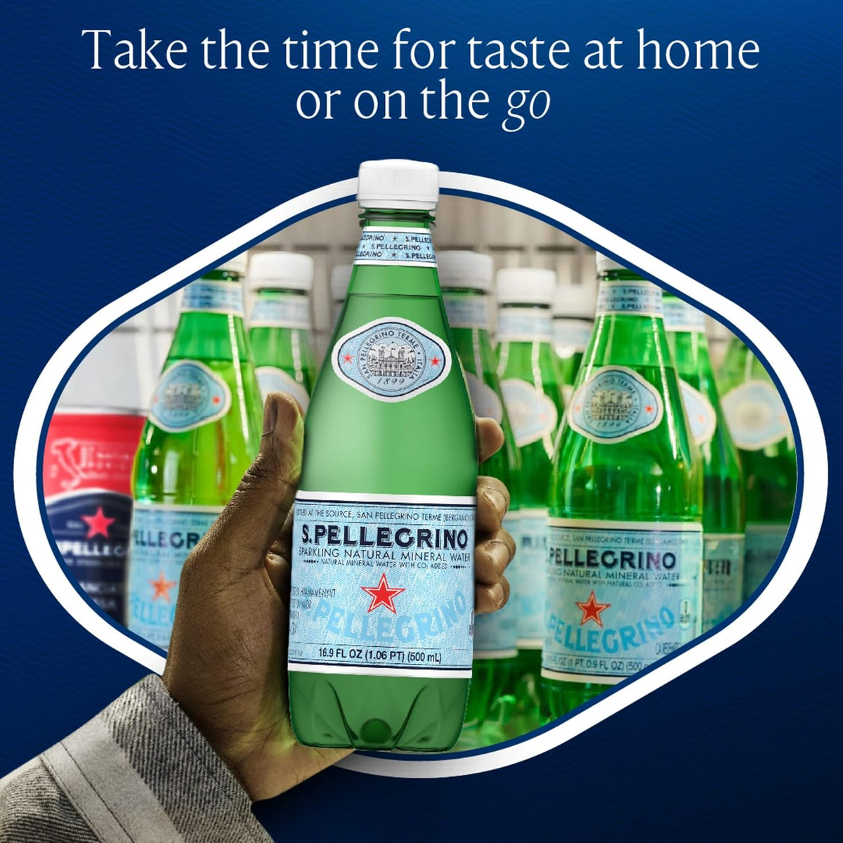 S.Pellegrino Sparkling Natural Mineral Water, 16.9 Fl Oz Plastic Bottles, 12 Pack