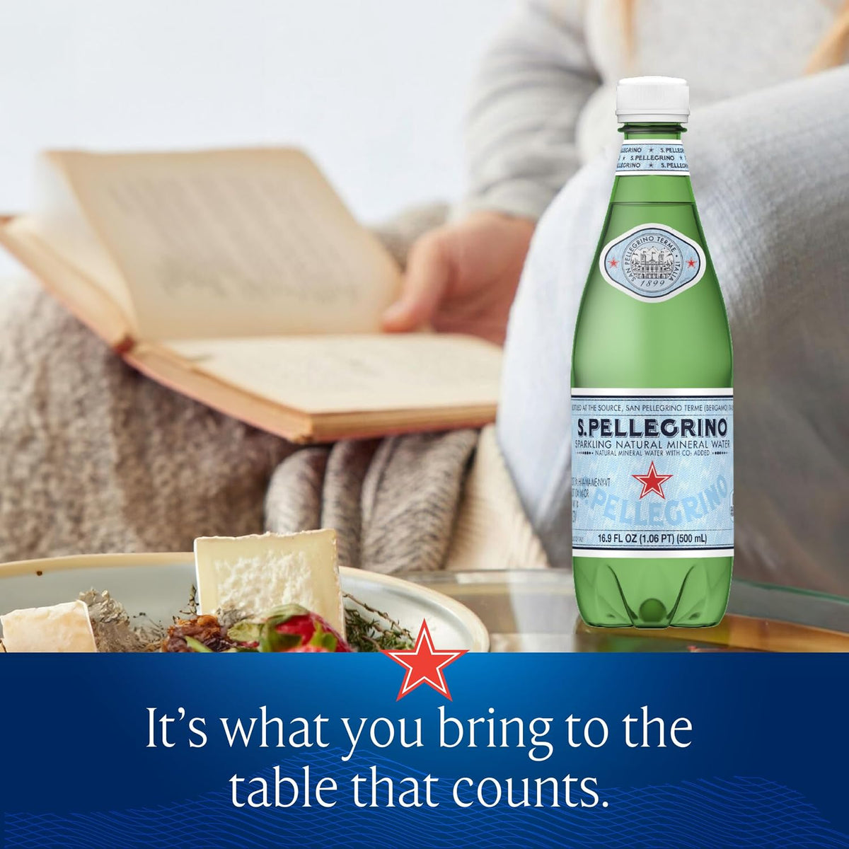 S.Pellegrino Sparkling Natural Mineral Water, 16.9 Fl Oz Plastic Bottles, 12 Pack