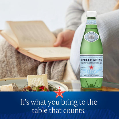 S.Pellegrino Sparkling Natural Mineral Water, 16.9 Fl Oz Plastic Bottles, 12 Pack
