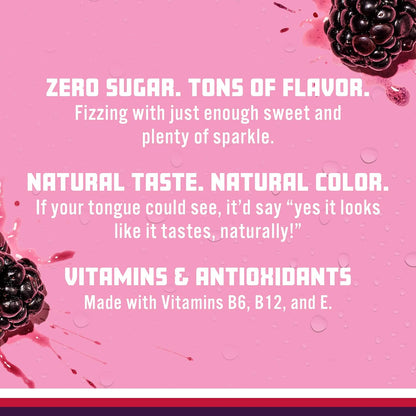 Sparkling Ice Black Raspberry Sparkling Water, Zero Sugar Flavored Water, 17 fl oz, 12 Pack