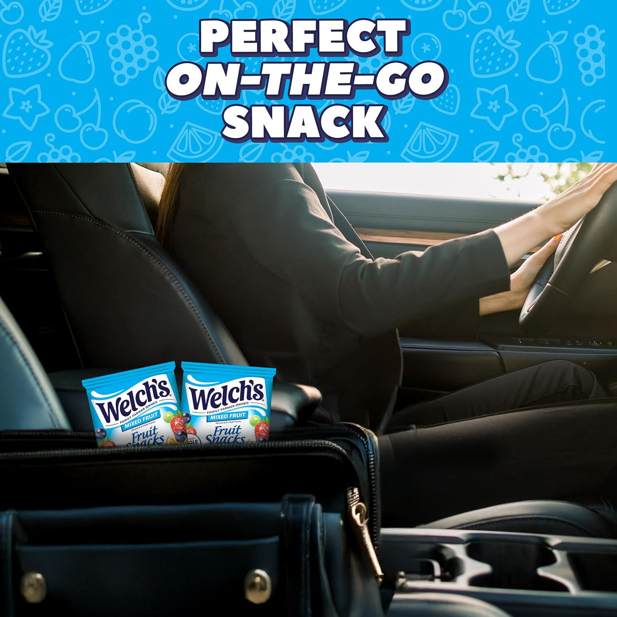Welch's Fruit Snacks Mixed Fruit, Kids Snacks, Assorted Flavors, 0.8 oz Packs, 40 Count