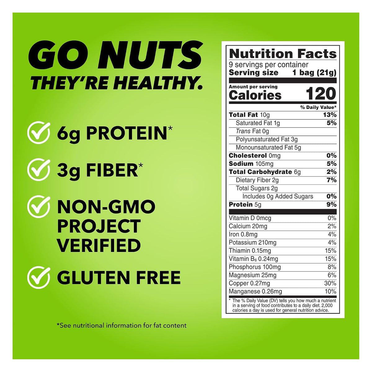Wonderful Pistachios No Shells, Roasted & Salted Pistachio Nuts, 0.75 oz, 9 Pack