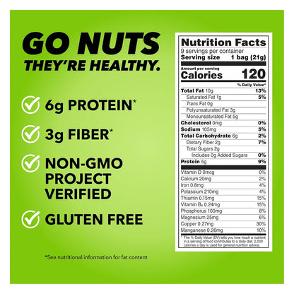 Wonderful Pistachios No Shells, Roasted & Salted Pistachio Nuts, 0.75 oz, 9 Pack